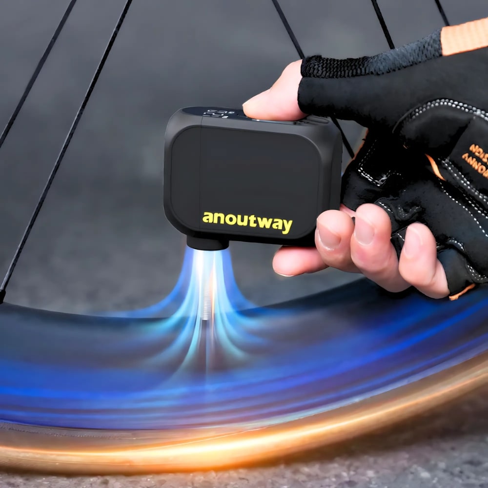 mini pompa elettrica bici anoutway at1 pro 120PSI gonfiaggio