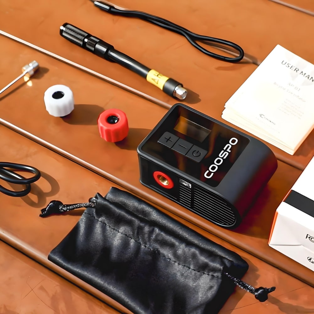 mini pompa elettrica bici coospo ap b1 120psi accessori