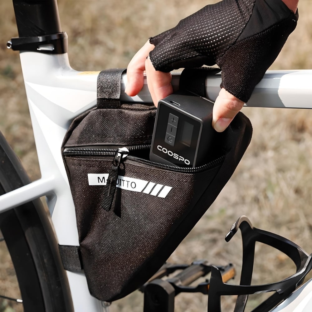 mini pompa elettrica bici coospo ap b1 120psi borsa