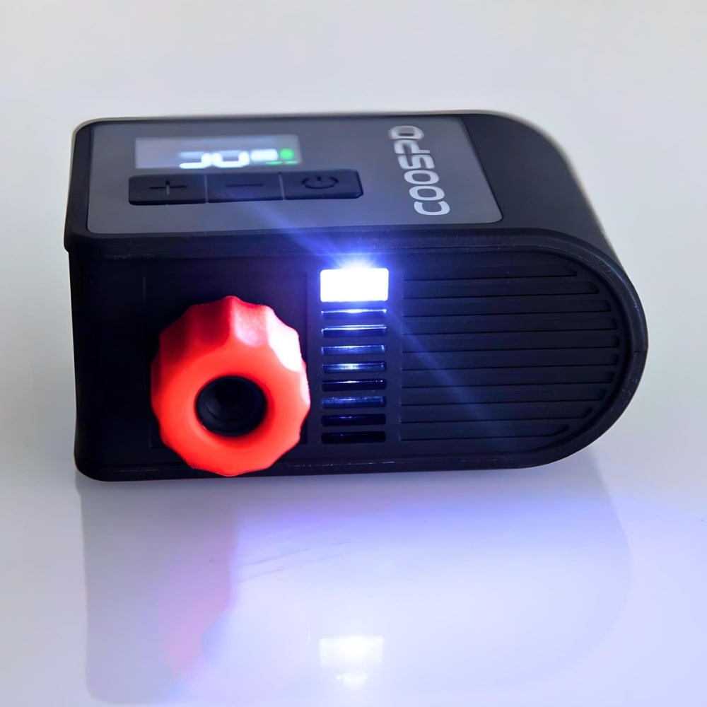 mini pompa elettrica bici coospo ap b1 120psi led