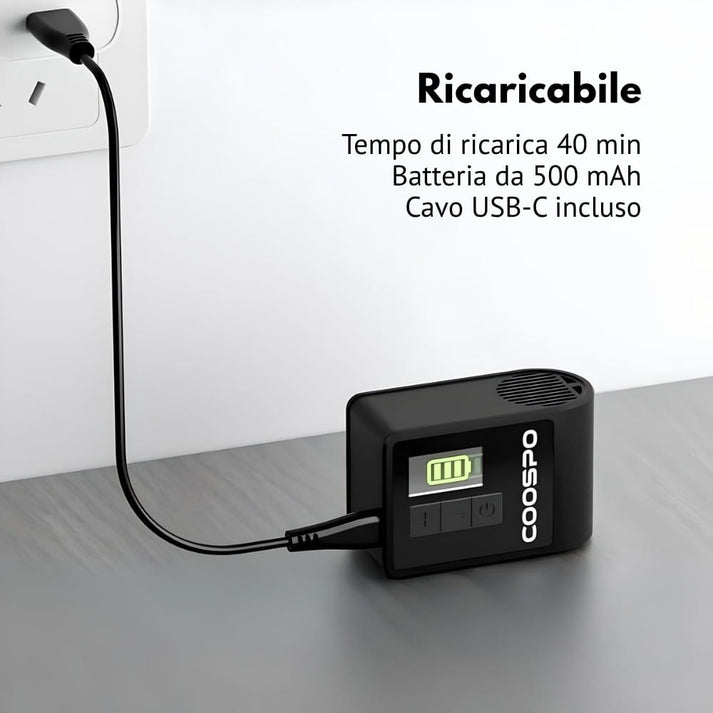 mini pompa elettrica bici coospo ap b1 120psi ricaricabile prodotto
