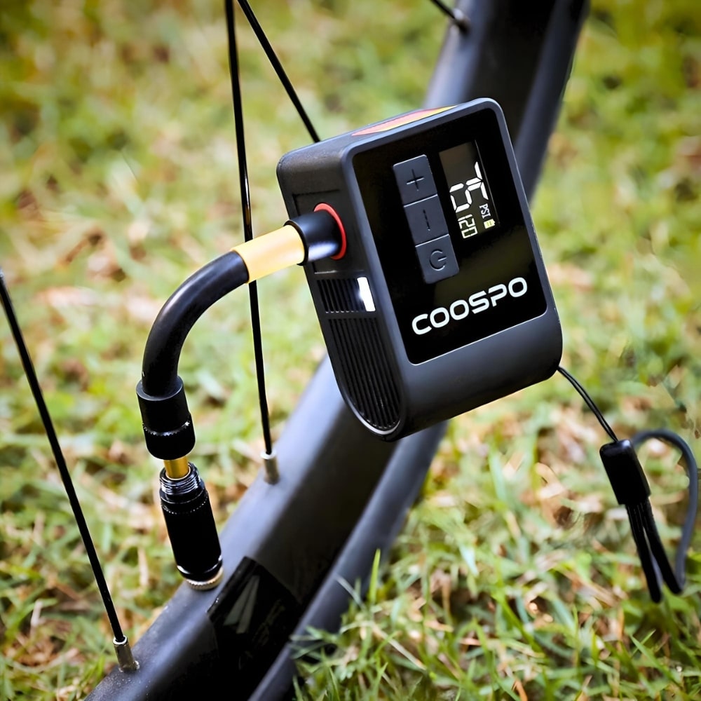 mini pompa elettrica bici coospo ap b1 120psi tubo
